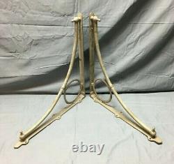 Pair Antique Nickel Brass Marble Sink Wall Support Brackets Vintage Old 581-22B