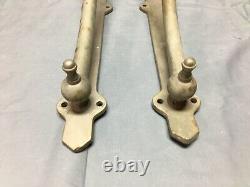 Pair Antique Nickel Brass Marble Sink Wall Support Brackets Vintage Old 581-22B