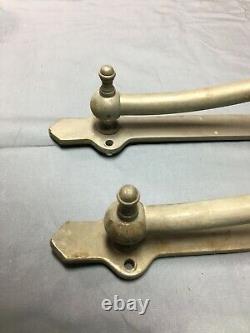 Pair Antique Nickel Brass Marble Sink Wall Support Brackets Vintage Old 581-22B