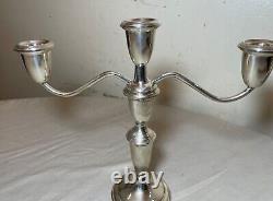 Pair Empire Sterling Silver Candelabra #620 Vintage Sterling Candle Centerpiece