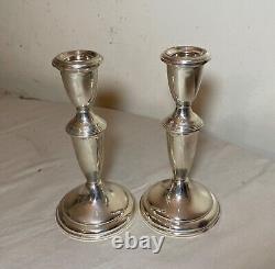 Pair Empire Sterling Silver Candelabra #620 Vintage Sterling Candle Centerpiece