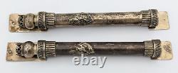 Pair Muzuzot Vintage Judaica Israeli Sterling Silver By Netafim Mezuzah 8 Heavy