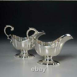 Pair Of (2) Vintage Barker-ellis England Silverplate Gravy Sauce Boats, Marked