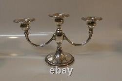 Pair Of -3 Light Fisher Silversmith Inc. Weighted Sterling Silver Candle Sticks