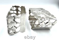 Pair Of Antique Silver 800/1000 Made In Italy Vintage'50