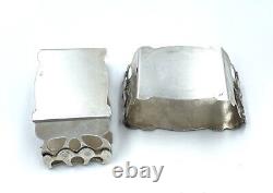 Pair Of Antique Silver 800/1000 Made In Italy Vintage'50
