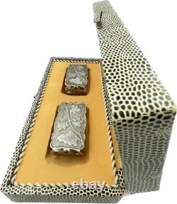 Pair Of Antique Silver 800/1000 Made In Italy Vintage'50