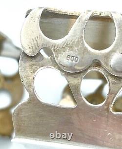 Pair Of Antique Silver 800/1000 Made In Italy Vintage'50