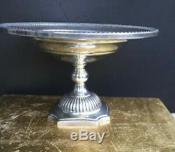 Pair Of Antique Vintage English Sterling Silver Small Compotes Bowls Tazzas