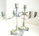 Pair Of Candlesticks Antique Vintage Made In Italy Years' 40 In Silver 800