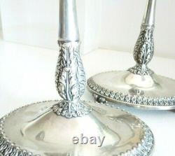 Pair Of Candlesticks Antique Vintage Made in Italy Years' 40 IN Silver 800
