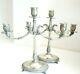 Pair Of Candlesticks Vintage Made In Italy Years' 40 In Silver Solid 800