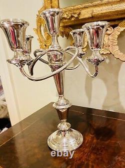 Pair Of Fisher STERLING Silver 5 Light Candelabras! Vintage Antique! GORGEOUS