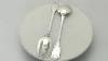Pair Of French Silver Fiddle Thread And Shell Salad Servers Vintage Circa 1940 Ac Silver A6047
