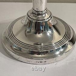 Pair Of Large Vintage Georgian Style Birmingham Sterling Silver Candlesticks