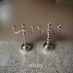 Pair Of VTG Electro Plate Nickle Silver (EPNS) Candlestick Holders, 1966