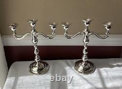 Pair Of VTG Electro Plate Nickle Silver (EPNS) Candlestick Holders, 1966