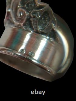 Pair Of Vintage 5.5 Cut Crystal Glass Bottles with 925 Sterling Silver Caps