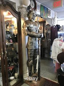 Pair Of Vintage 7 Feet Tall Armor Medieval Knights