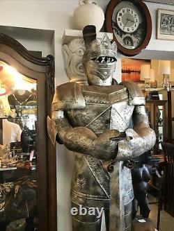 Pair Of Vintage 7 Feet Tall Armor Medieval Knights