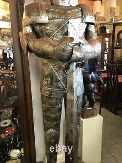 Pair Of Vintage 7 Feet Tall Armor Medieval Knights