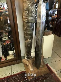 Pair Of Vintage 7 Feet Tall Armor Medieval Knights