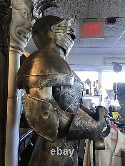 Pair Of Vintage 7 Feet Tall Armor Medieval Knights