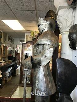 Pair Of Vintage 7 Feet Tall Armor Medieval Knights