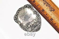 Pair Of Vintage 830 Silver Polar Explorer By Magnus Aase Medal Engraved
