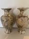 Pair Of Vintage 8 Silver Plated Embossed Bud Vases Ornate Floral Design, 750 G