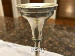 Pair Of Vintage Bier Israel Sterling Silver Candlesticks 12 CM