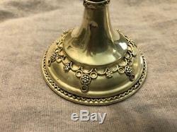 Pair Of Vintage Bier Israel Sterling Silver Candlesticks 12 CM