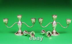 Pair Of Vintage Duchin Creation Weighted Sterling Silver Candle Holder