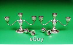 Pair Of Vintage Duchin Creation Weighted Sterling Silver Candle Holder