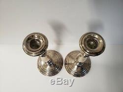 Pair Of Vintage Gorham Sterling Silver 10 Candlesticks Pre-owned