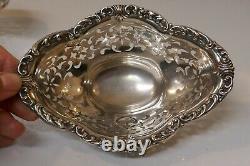 Pair Of Vintage Gorham Sterling Silver Open Work Footed Bowls