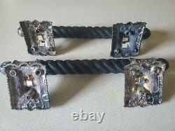Pair Of Vintage Gothic Silver-plated Coffin Handles S & Co. 10
