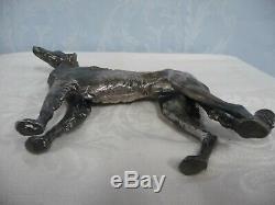 Pair Of Vintage Jennings Brothers Silver Plate Borzoi Dogs Art Deco