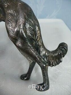 Pair Of Vintage Jennings Brothers Silver Plate Borzoi Dogs Art Deco