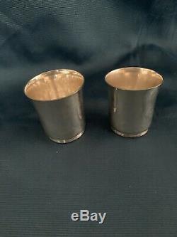 Pair Of Vintage Kirk And Sons Sterling 925 Silver Julep Cups #405 No Monogram