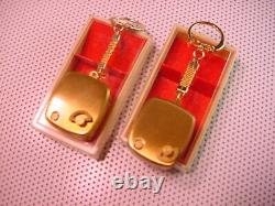 Pair Of Vintage Sankyo Japanese Musical Keychains Silver/Gold Tone