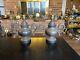 Pair Of Vintage Sarreid Ltd Silver Plated Brass Urn Style Table Lamps