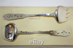 Pair Of Vintage Silver Servers Tele By Mylius Brodrene Norway In Original Box