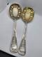 Pair Of Vintage Sterling Serving Spoons With Pineapples Repousse