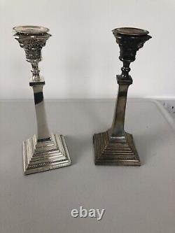 Pair Of Vintage Sterling Silver 11 Candlesticks