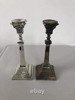 Pair Of Vintage Sterling Silver 11 Candlesticks