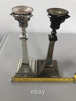 Pair Of Vintage Sterling Silver 11 Candlesticks
