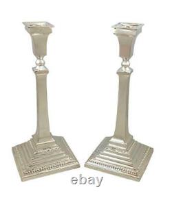 Pair Of Vintage Sterling Silver 12 Candlesticks 1957