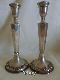 Pair Of Vintage Sterling Silver Candlesticks By Hazorfim Israel- 5.3/4 High