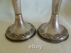 Pair Of Vintage Sterling Silver Candlesticks By Hazorfim Israel- 5.3/4 High